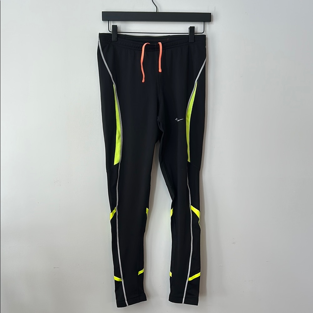Saucony Black Joggers with Neon Accents